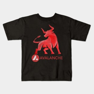 Bull Market Avalanche AVAX Coin To The Moon Crypto Token Cryptocurrency Wallet Birthday Gift For Men Women Kids Kids T-Shirt